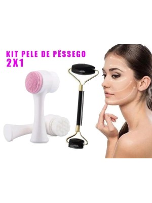 PEDRA JADE MASSAGEADOR E BRUSH FACE