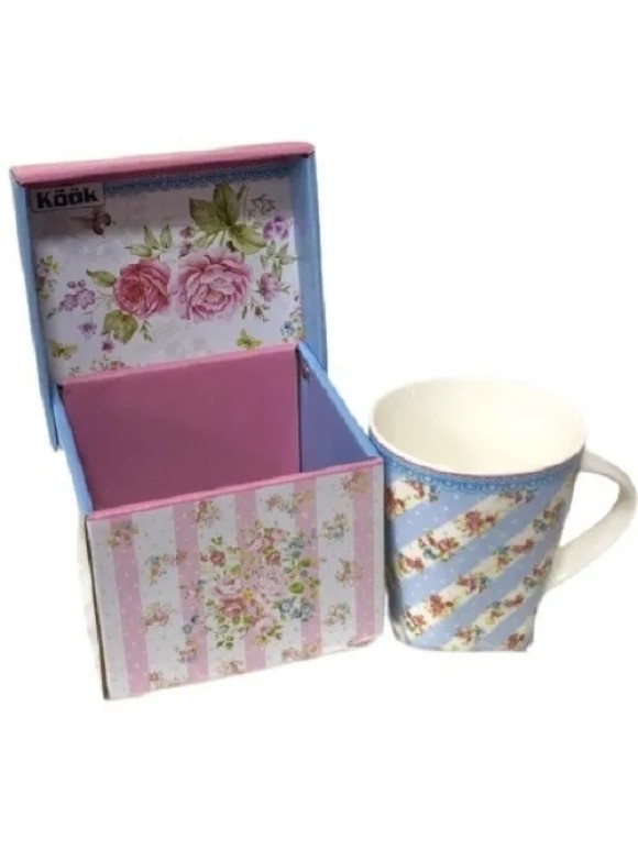 CANECA DE PORCELANA FLOR