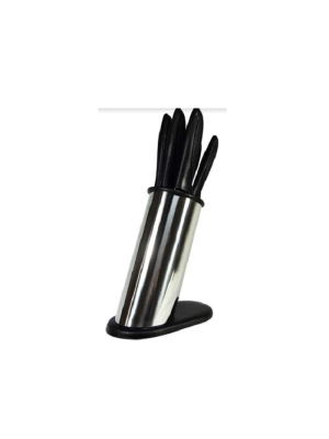 CONJUNTO DE FACA 6 PEÇAS COM CEPO INOX WINCY