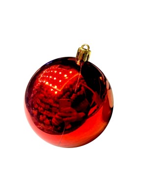 KIT 24 BOLAS DE NATAL LISA 6CM EM 2 TUBOS